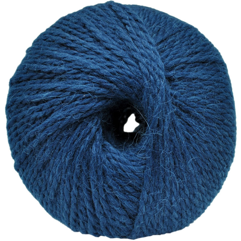 Alpaca and Sheep Wool - Blue - 100 gr.