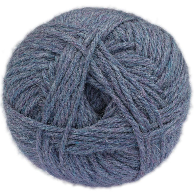 Soft mottled blue - Baby llama/Merino wool - Bulky - 100 gr./178 yd.