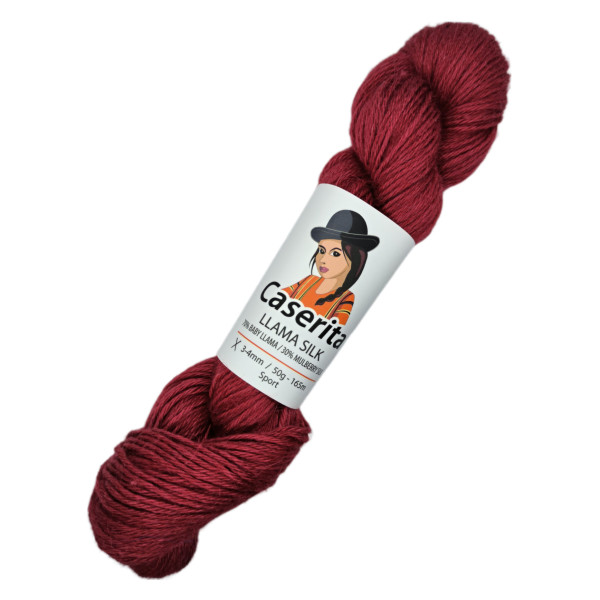 Red - Baby Llama and Silk - 50 gr./ 180 yd.