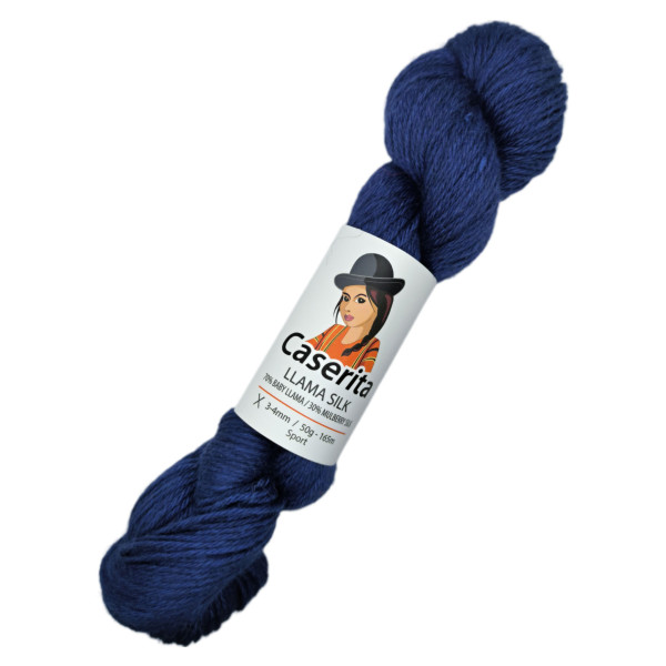 Blue - Baby Llama and Silk - 50 gr./ 180 yd.