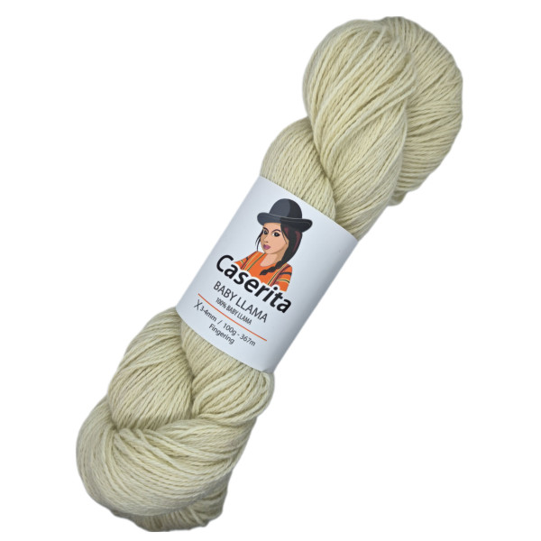 Raw white - 100% baby llama - 100 gr./ 401 yd.