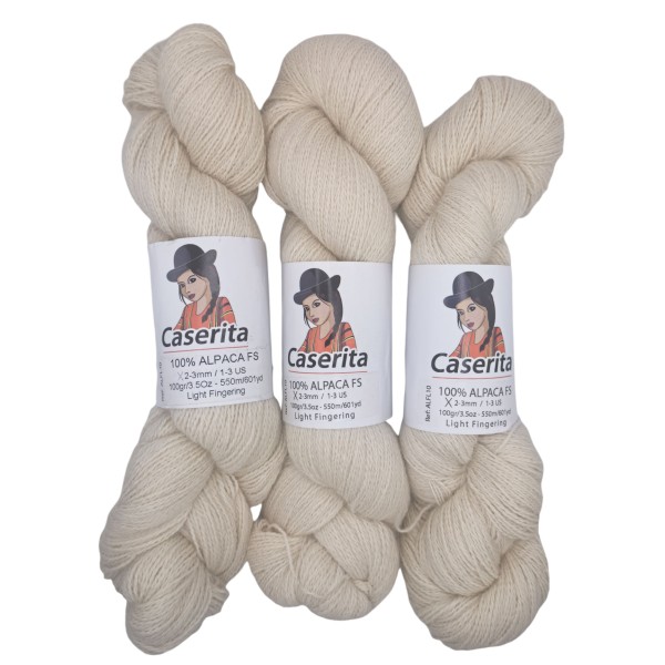 Raw White - 100% Alpaca FS - 100 gr./ 601 yd.